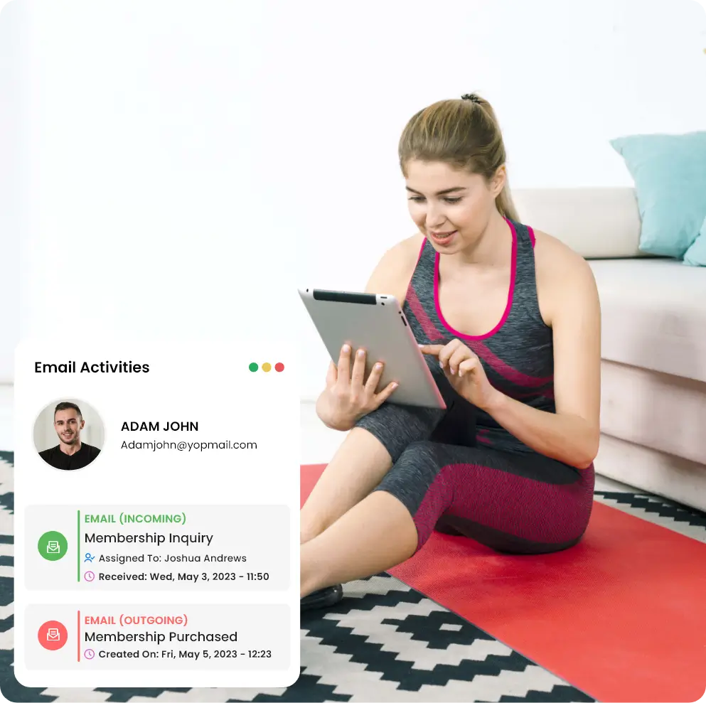 Wellyx yoga studio software with client engagement through emails