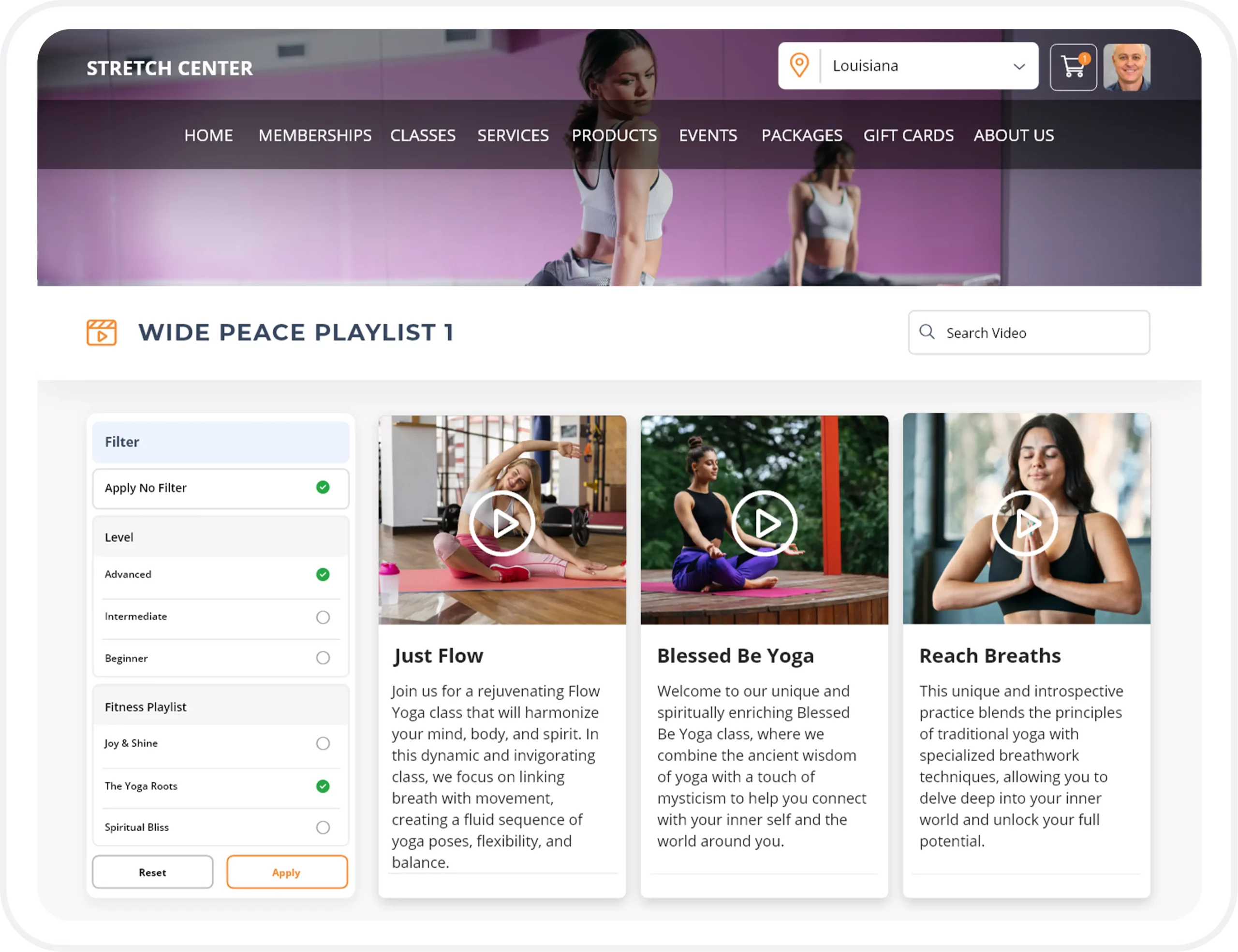 yoga studio software with video on demand